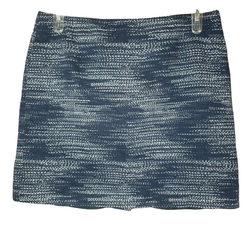 Jones New York Blue and White Pencil Mini Skirt Size 14P